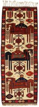 Carpet Bakhtiari Gabbeh 398x143